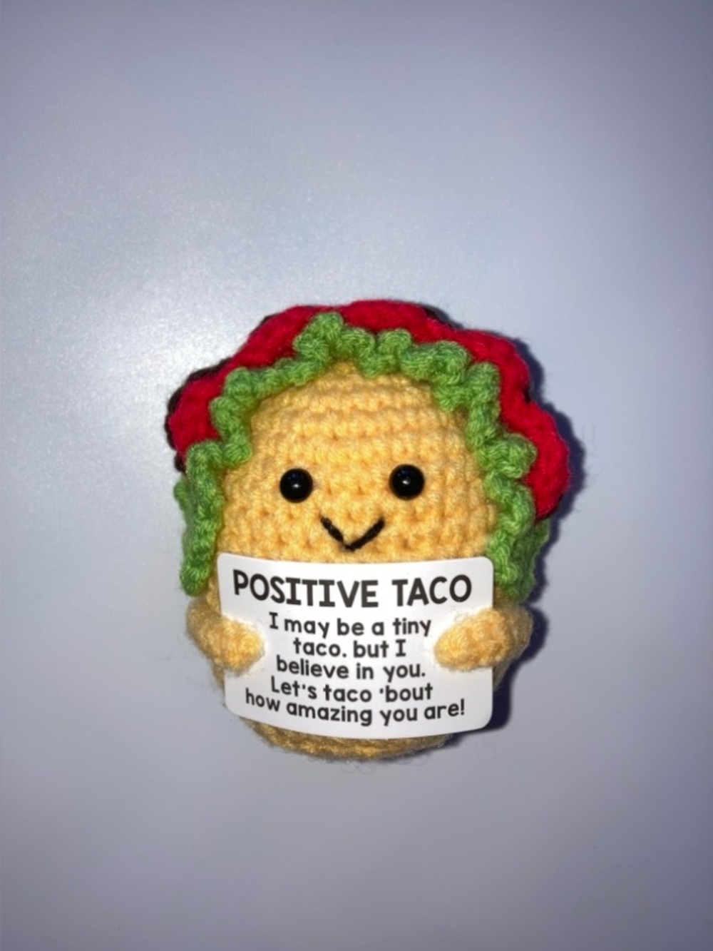 NEW super cute positive emotional support crochet gift, taco